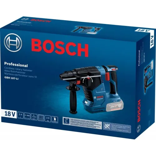Bosch GBH 187-LI Professional Solo аккумуляторный перфоратор SDS-plus (без АКБ и ЗУ), 0611923020