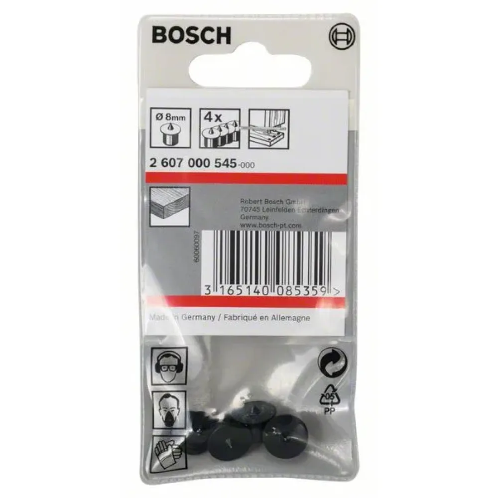 Bosch набор дюбельных вставок 8 мм (4 предмета), 2607000545