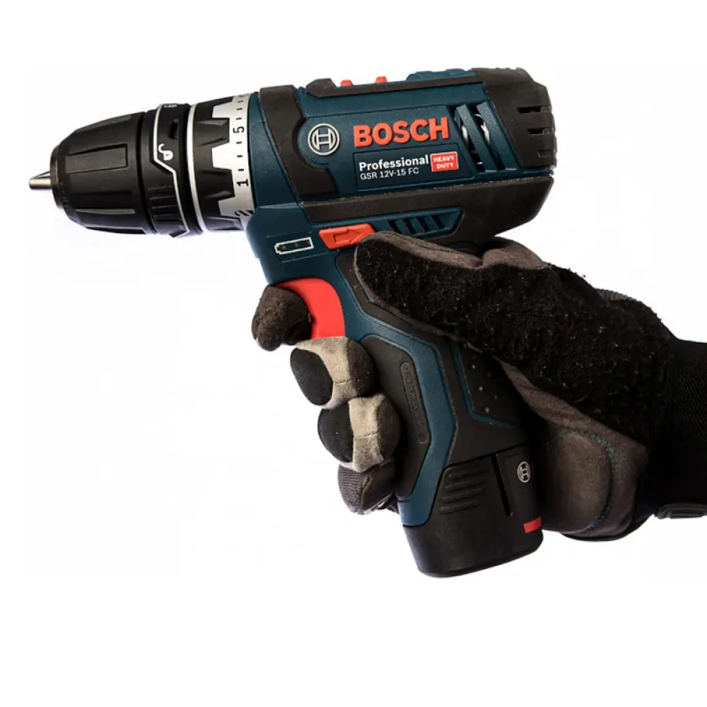 Bosch GSR 12V-15 FC Professional аккумуляторный шуруповерт (2 x 2 Ач, ЗУ), 06019F6001