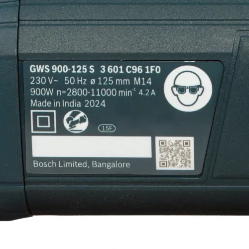 Bosch GWS 900-125 S машина шлифовальная угловая (+переходник) 06013961F0