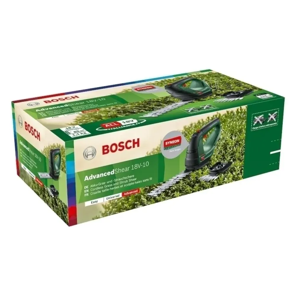 Bosch AdvancedShear 18V-10 Solo ножницы аккумуляторные для травы (без АКБ и ЗУ), 0600857001