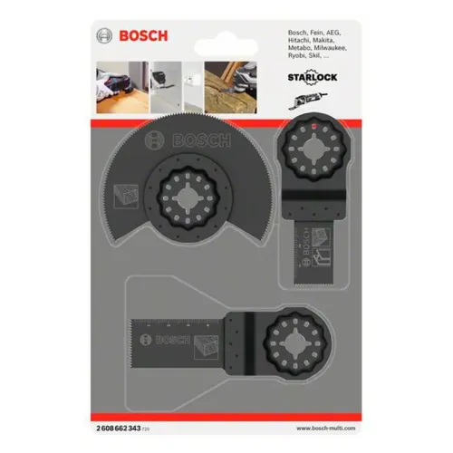 Bosch Starlock базовый набор насадок для дерева, 3 шт. (10 упаковок), 2608662343_10