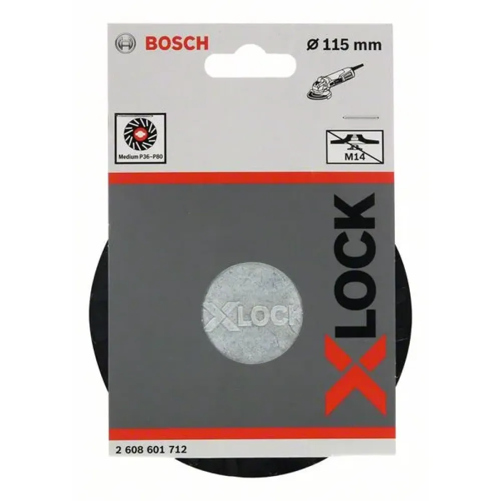 Bosch X-LOCK опорная тарелка 115 мм, средняя, 2608601712