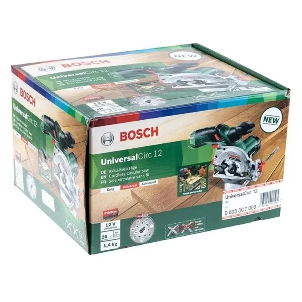 Bosch UniversalCirc 12 Solo аккумуляторная дисковая пила (без АКБ и ЗУ), 06033C7003