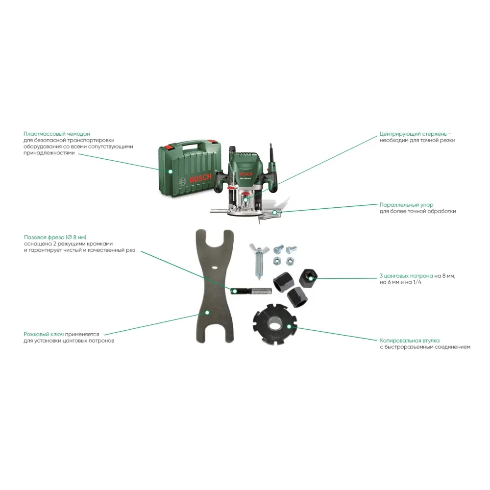 Bosch POF 1400 ACE вертикальный фрезер, 060326C820