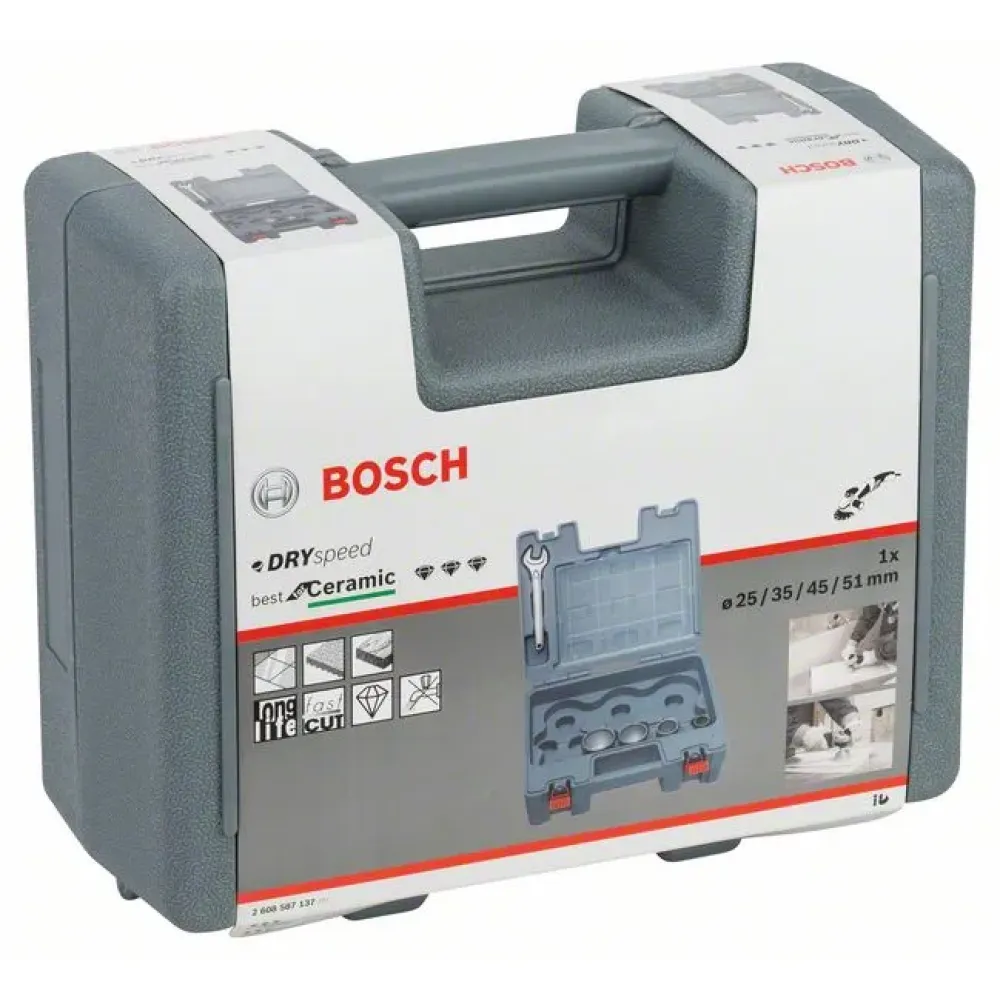 Bosch DrySpeed набор алмазных коронок 25/35/45/51 мм (5 предметов), 2608587137