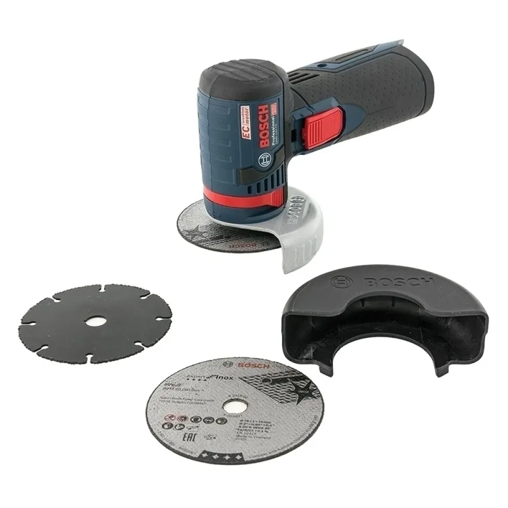 Bosch GWS 12V-76 Professional мини УШМ (болгарка) (2 x 3 Ач, ЗУ), 06019F200B