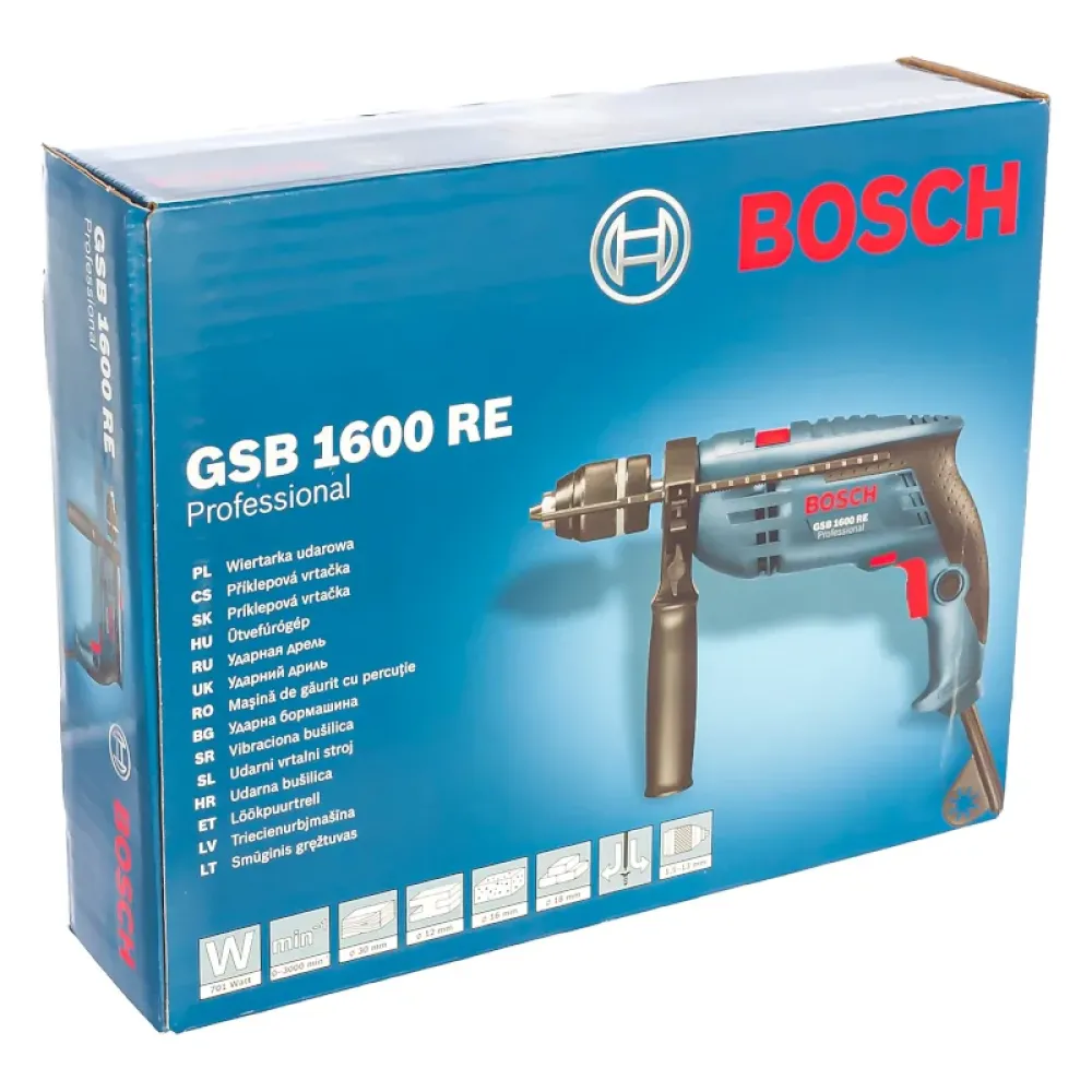 Bosch GSB 1600 RE Professional ударная дрель, 0601218121