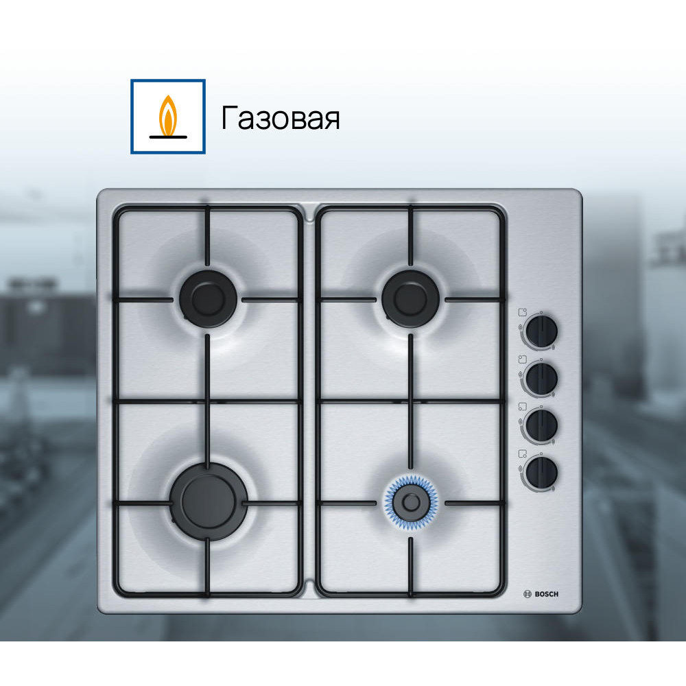 Газовая варочная панель Bosch PBP6B5B80