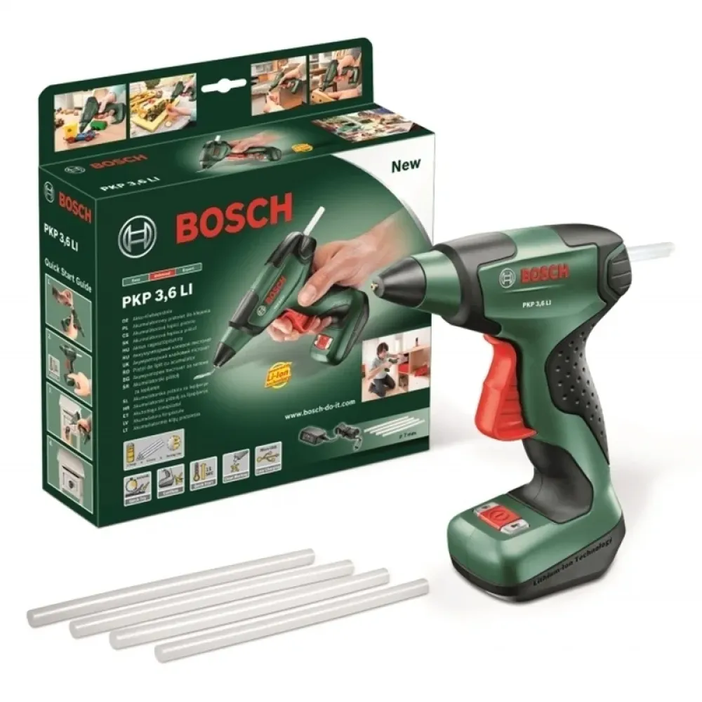 Bosch PKP 3,6 Li аккумуляторный клеевой пистолет (1 x 1.5 Ач, ЗУ), 0603264620