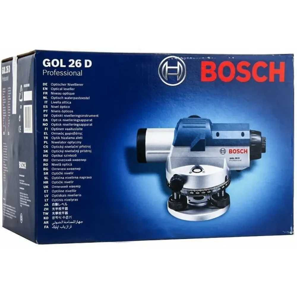 Bosch GOL 26 D Professional оптический нивелир с поверкой, 061599409Y