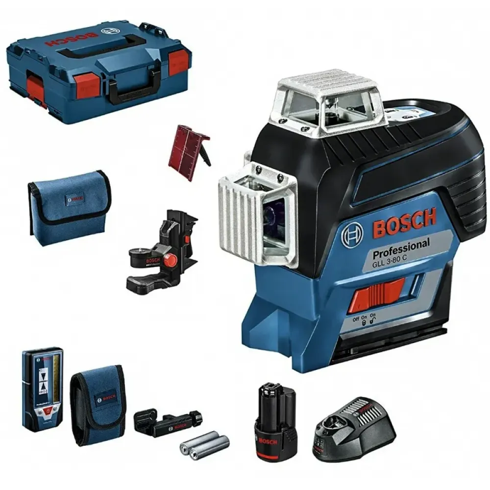 Bosch GLL 3-80 C Professional лазерный нивелир с BM1 и LR7 в L-Boxx 0601063R05