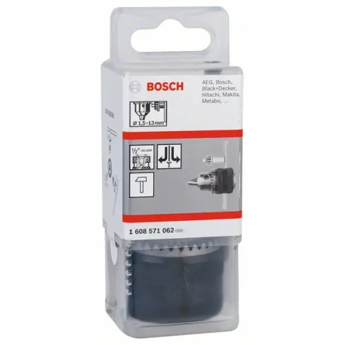 Bosch Keyless Chuck кулачковый патрон до 13 мм, 1/2 дюйма - 20 с П/Л вращением, 1608571062