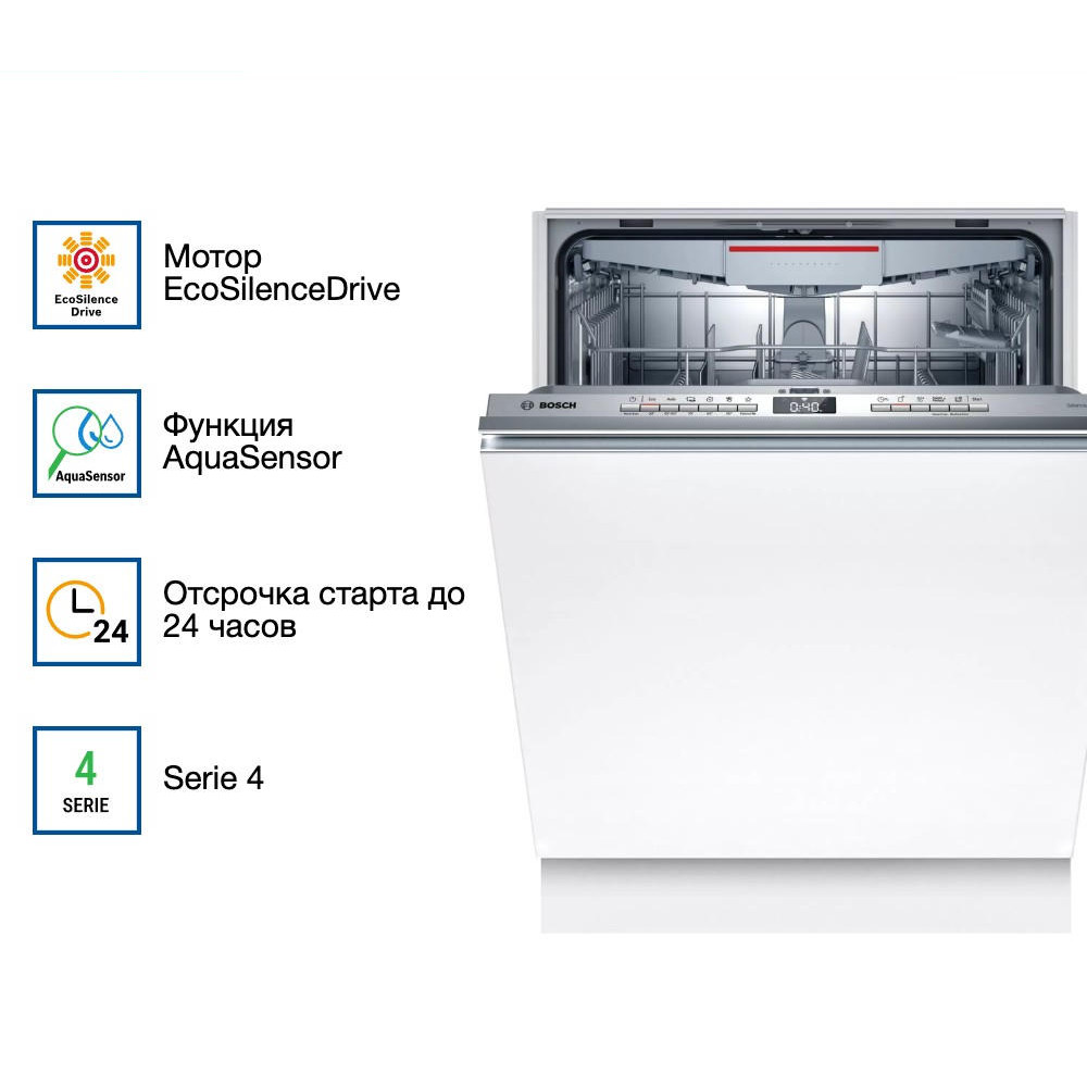 Встраиваемая посудомоечная машина Bosch SMV4HVX40E